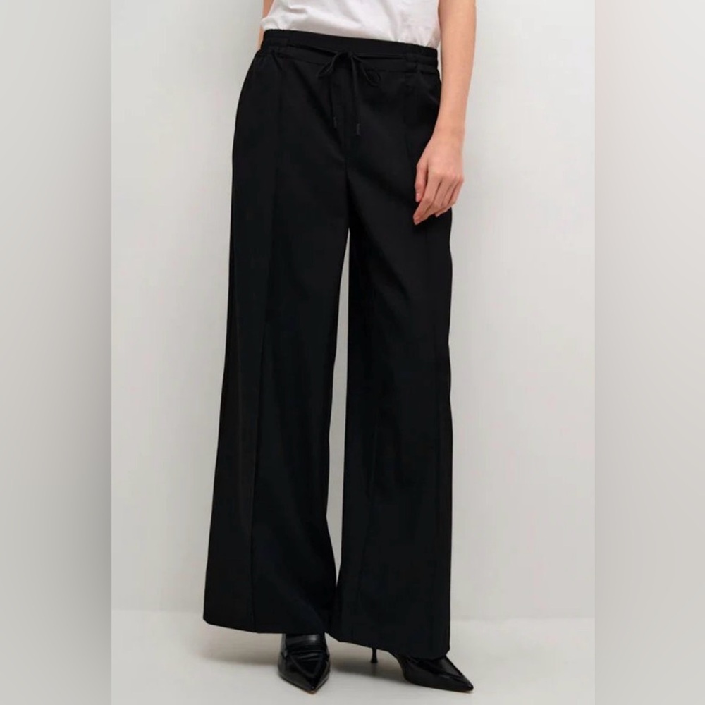 Culture Black Anie Wide Leg Trouser Pants NWT